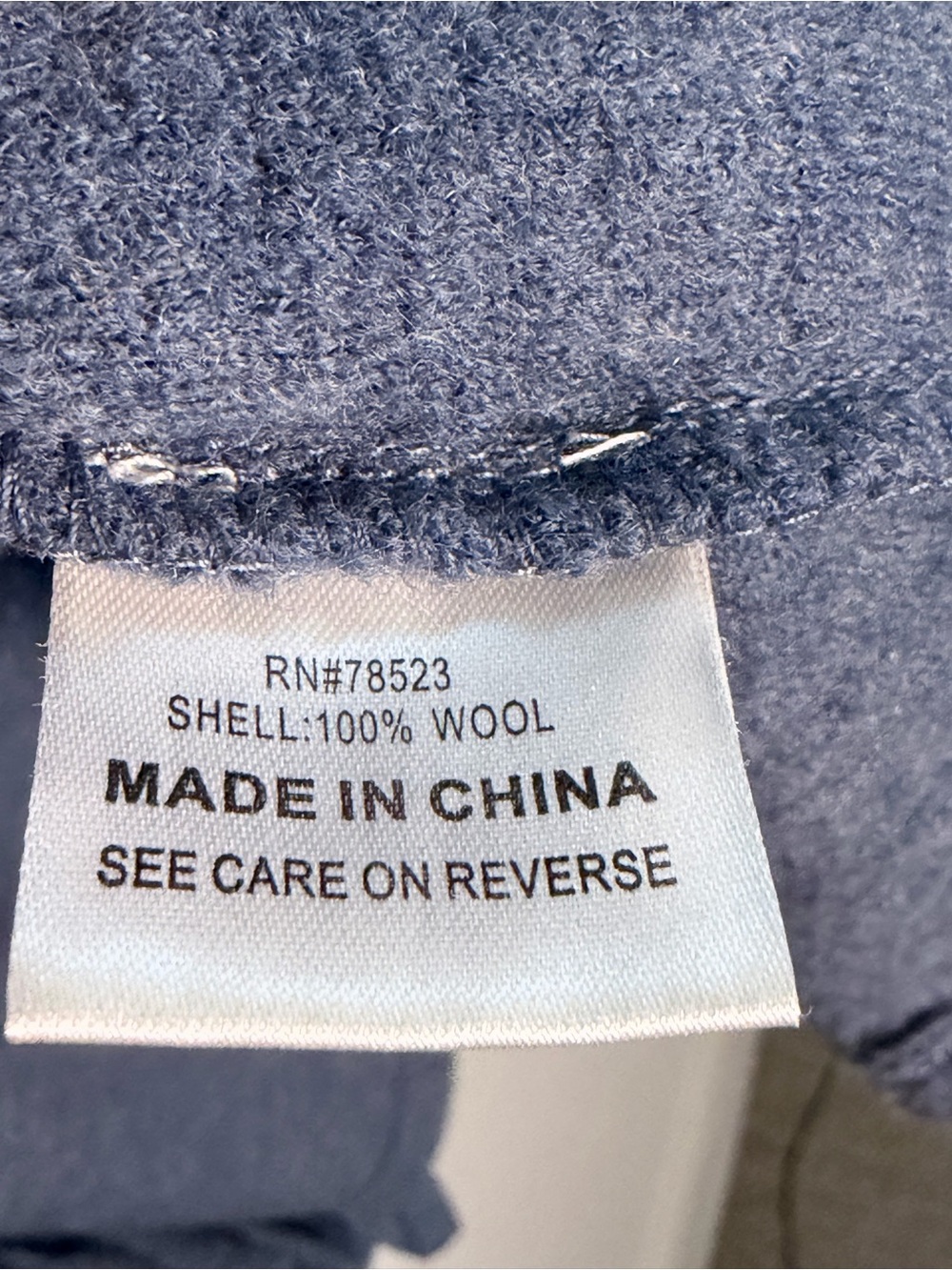 Luii Anthropologie Blue Ruffle-Front 100% Wool Sweater Coat - Picture 10 of 12
